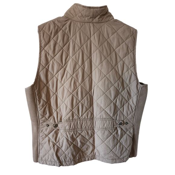Lauren Ralph Lauren XL Quilted Full Zip VEST Khaki Equestrian - Picture 2 of 13